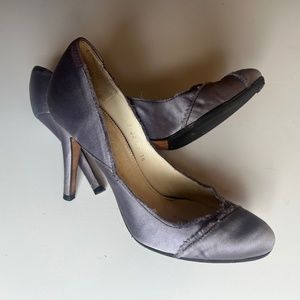 Pedro Garcia Lavender Satin Leather Heels Size 38